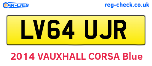 LV64UJR are the vehicle registration plates.