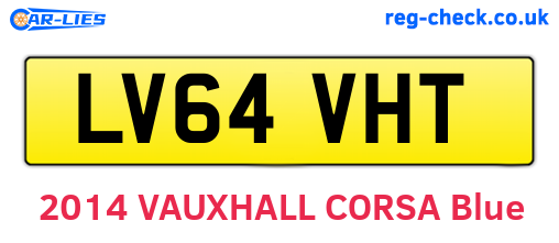 LV64VHT are the vehicle registration plates.