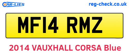 MF14RMZ are the vehicle registration plates.