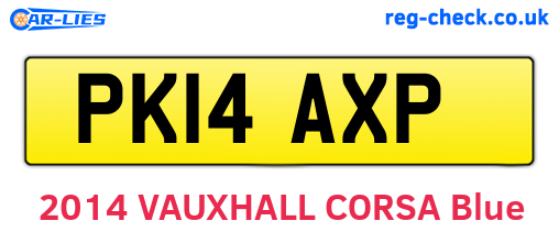 PK14AXP are the vehicle registration plates.