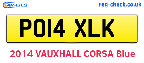 PO14XLK are the vehicle registration plates.
