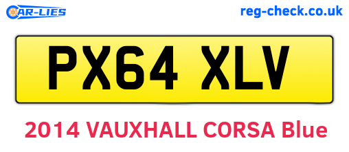 PX64XLV are the vehicle registration plates.
