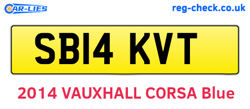 SB14KVT are the vehicle registration plates.
