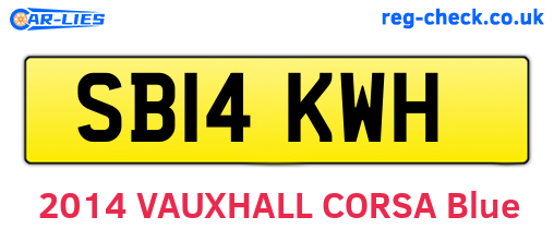 SB14KWH are the vehicle registration plates.