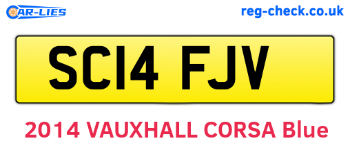 SC14FJV are the vehicle registration plates.