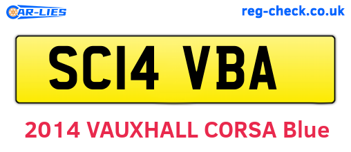 SC14VBA are the vehicle registration plates.