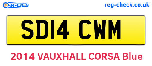 SD14CWM are the vehicle registration plates.
