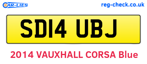 SD14UBJ are the vehicle registration plates.