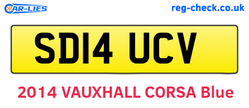SD14UCV are the vehicle registration plates.
