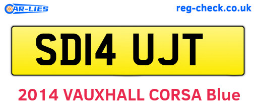 SD14UJT are the vehicle registration plates.