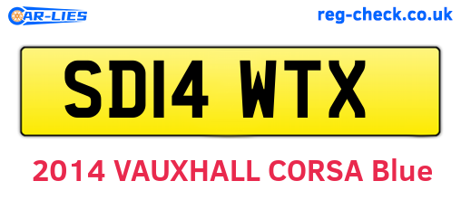 SD14WTX are the vehicle registration plates.