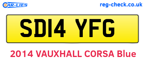 SD14YFG are the vehicle registration plates.