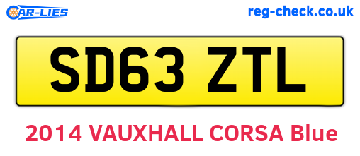 SD63ZTL are the vehicle registration plates.