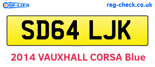 SD64LJK are the vehicle registration plates.