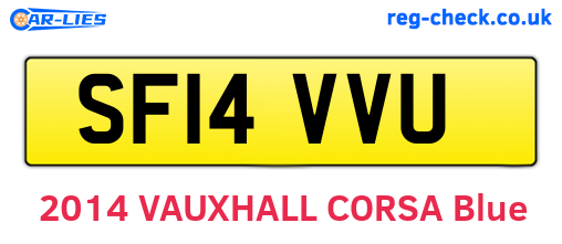 SF14VVU are the vehicle registration plates.