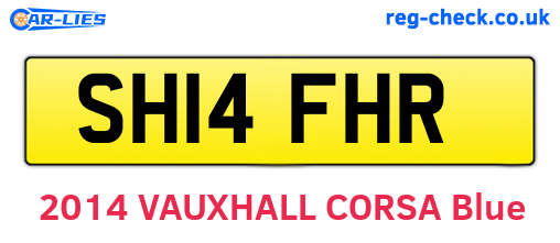 SH14FHR are the vehicle registration plates.
