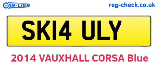 SK14ULY are the vehicle registration plates.