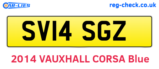 SV14SGZ are the vehicle registration plates.