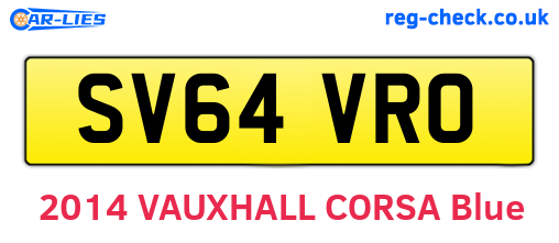 SV64VRO are the vehicle registration plates.