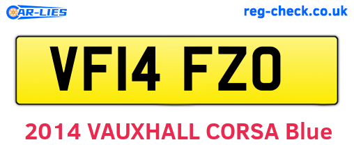 VF14FZO are the vehicle registration plates.