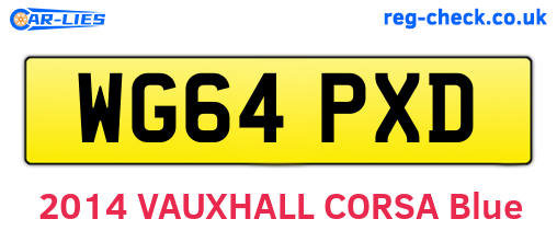 WG64PXD are the vehicle registration plates.