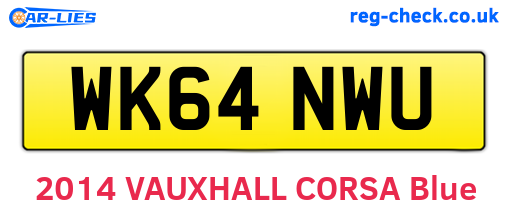 WK64NWU are the vehicle registration plates.