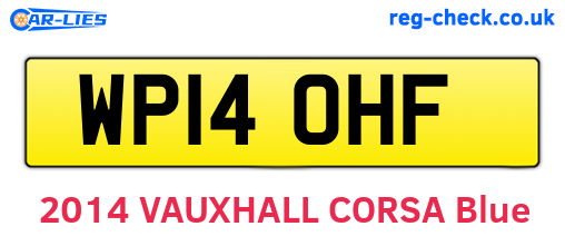 WP14OHF are the vehicle registration plates.