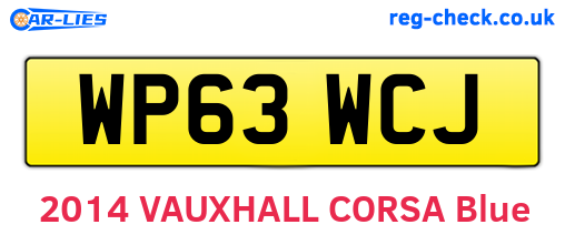 WP63WCJ are the vehicle registration plates.