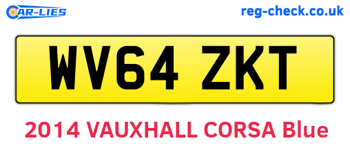 WV64ZKT are the vehicle registration plates.