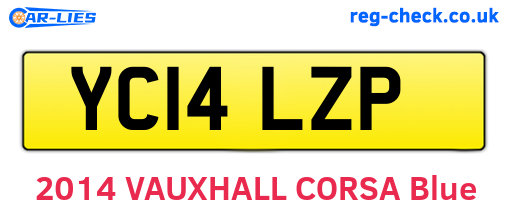 YC14LZP are the vehicle registration plates.
