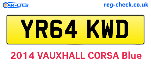YR64KWD are the vehicle registration plates.