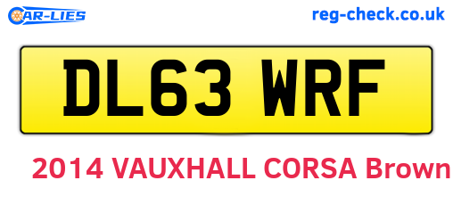 DL63WRF are the vehicle registration plates.