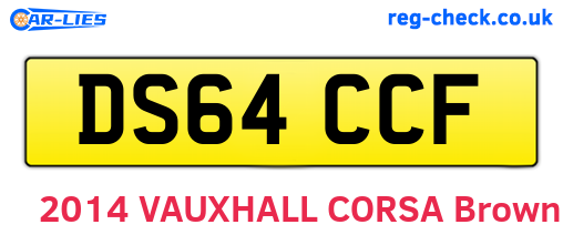 DS64CCF are the vehicle registration plates.