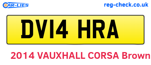 DV14HRA are the vehicle registration plates.