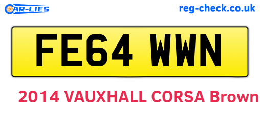 FE64WWN are the vehicle registration plates.