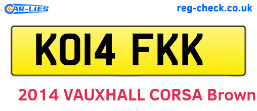 KO14FKK are the vehicle registration plates.
