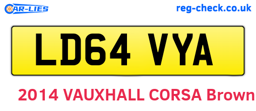 LD64VYA are the vehicle registration plates.