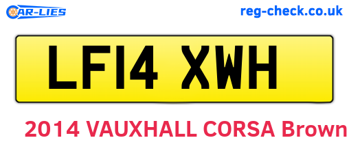 LF14XWH are the vehicle registration plates.