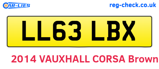 LL63LBX are the vehicle registration plates.