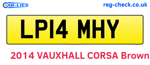 LP14MHY are the vehicle registration plates.