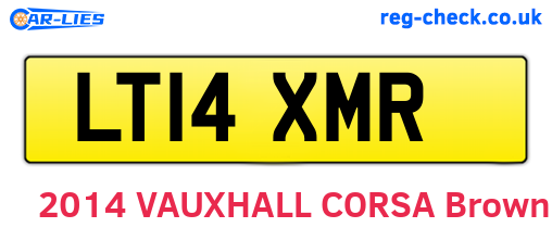 LT14XMR are the vehicle registration plates.