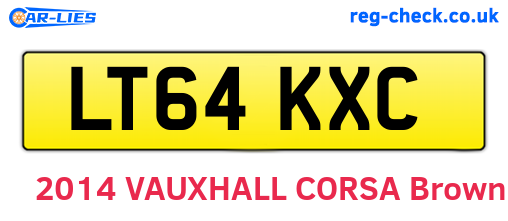 LT64KXC are the vehicle registration plates.