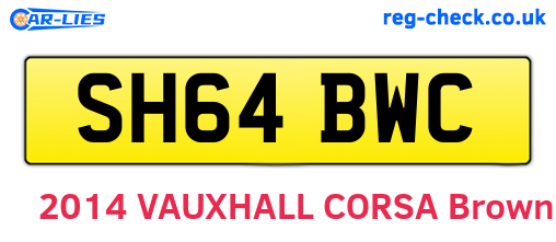 SH64BWC are the vehicle registration plates.