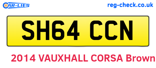 SH64CCN are the vehicle registration plates.