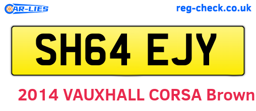 SH64EJY are the vehicle registration plates.