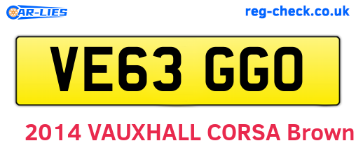 VE63GGO are the vehicle registration plates.