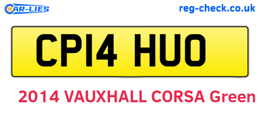 CP14HUO are the vehicle registration plates.