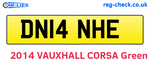 DN14NHE are the vehicle registration plates.