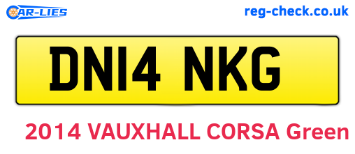 DN14NKG are the vehicle registration plates.