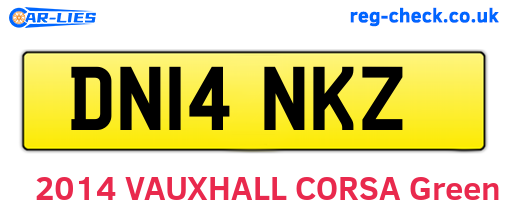 DN14NKZ are the vehicle registration plates.